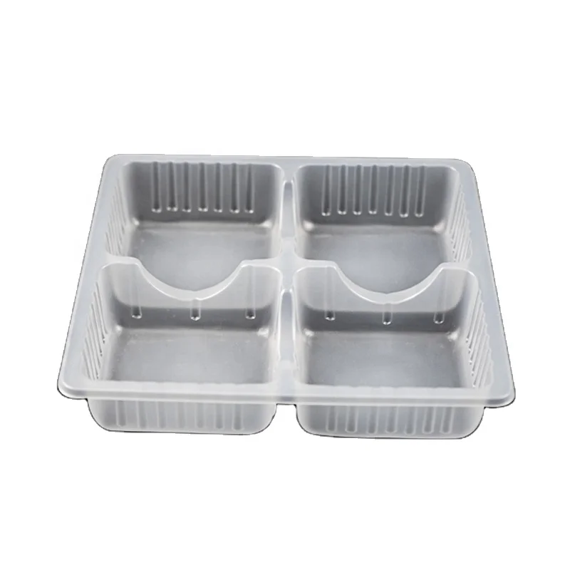Оптовая продажа на заказ одноразовый пластиковый лоток 4 отсек пищевой контейнер
