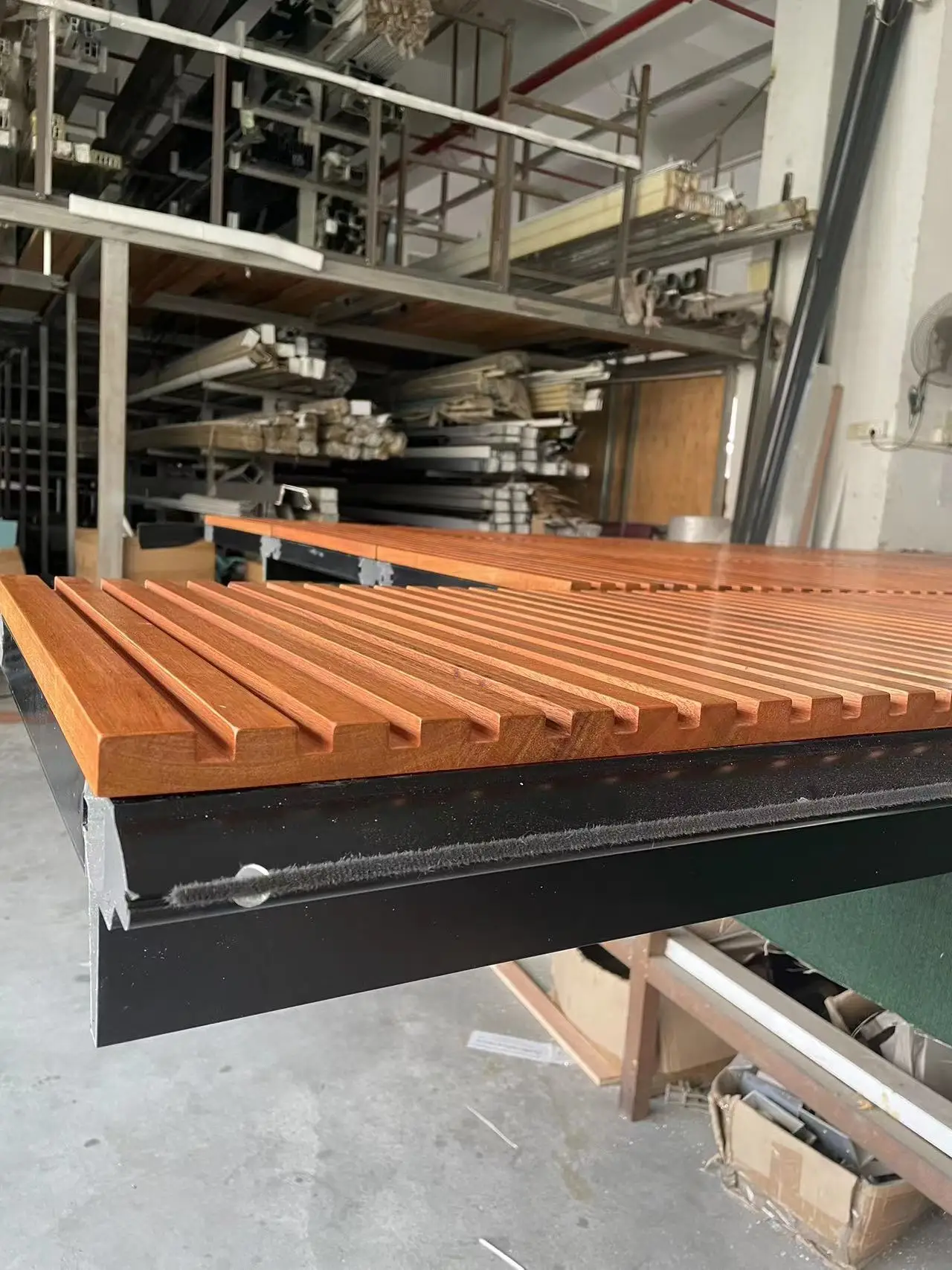 LongTai Interior Door Invisible Installation Aluminum Profile Hydraulic Wooden Sliding Door System