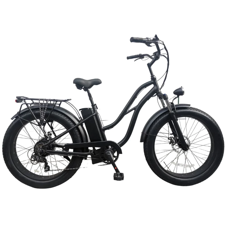 north american e bike cruiser type 48V wide tire 26*4.0 tire e bike fat tire mountain e bike mtb USA 500w 750w 1000w