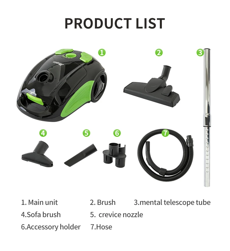 DC motor strong suction dry bagged vakum cleaner