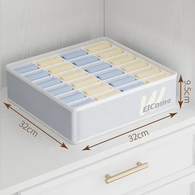 24 grids foldable drawer socks underwear bra box storage wardrobe clothes storage organizer