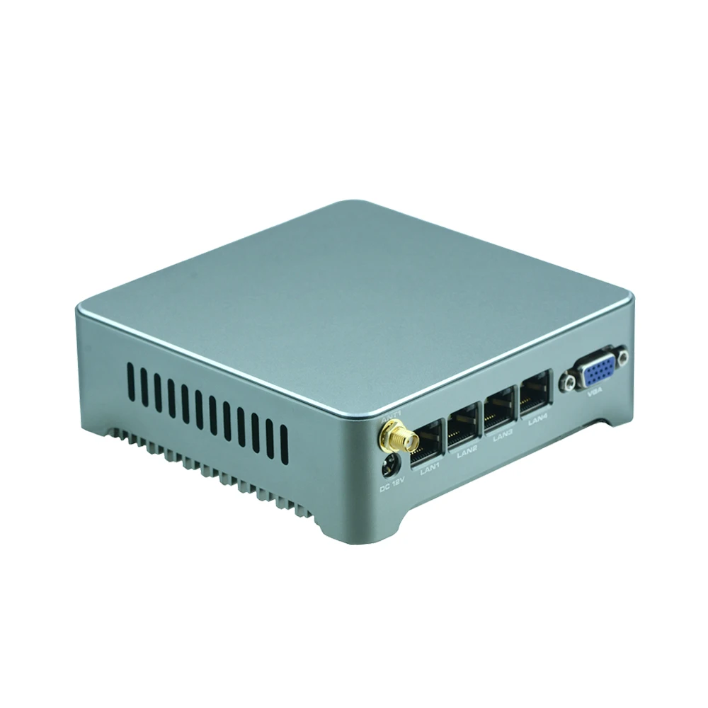 J1900 quad core nano itx mini firewall pc fanless multi lan mini industrial computer
