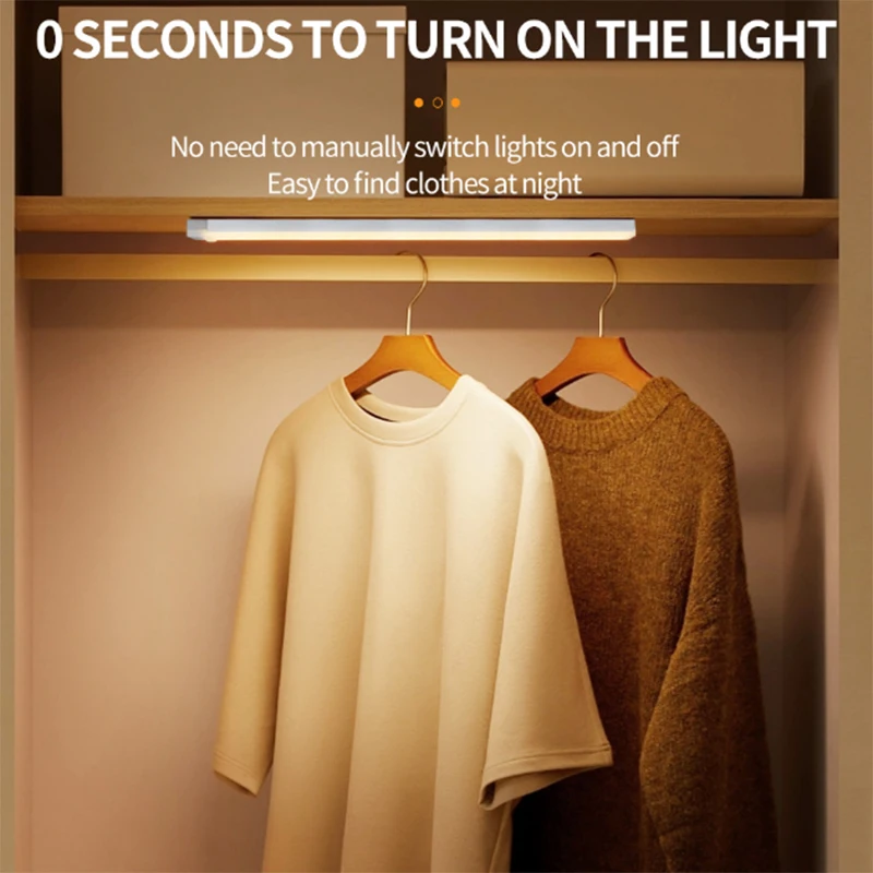 50cm Magnetic Bed Cabinet Toilet Motion Sensor Led Night Light Wireless Sensor Light Motion Sensor Led Bulb For Stairway