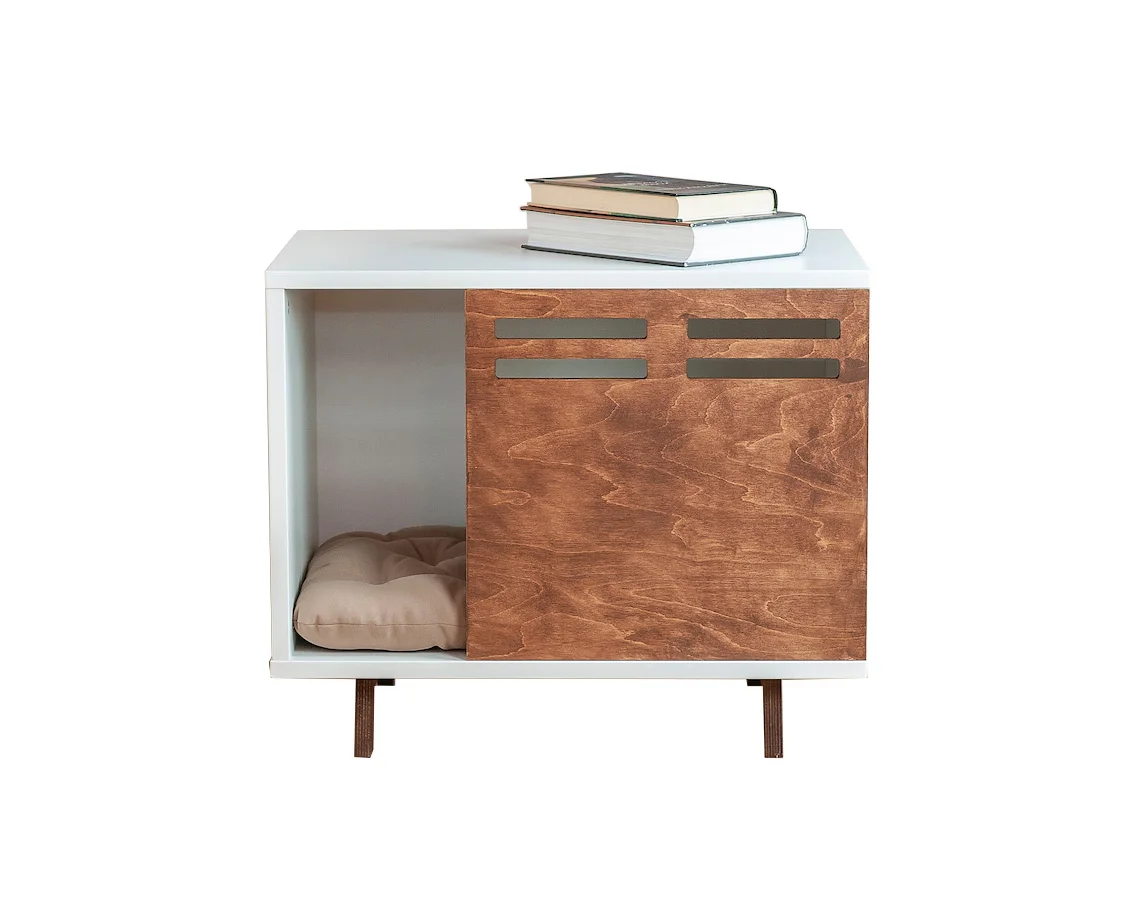 Modern Home Good Color Matching Design Cat House Wooden Small Pet House Indoor Durable Wood Pet House for Cats and Dogs