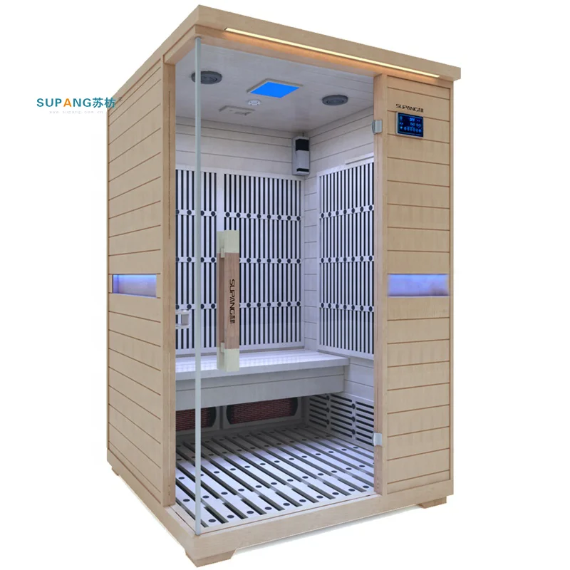2022 best price traditional sauna 2 people indoor low emf wood sauna rooms for sale