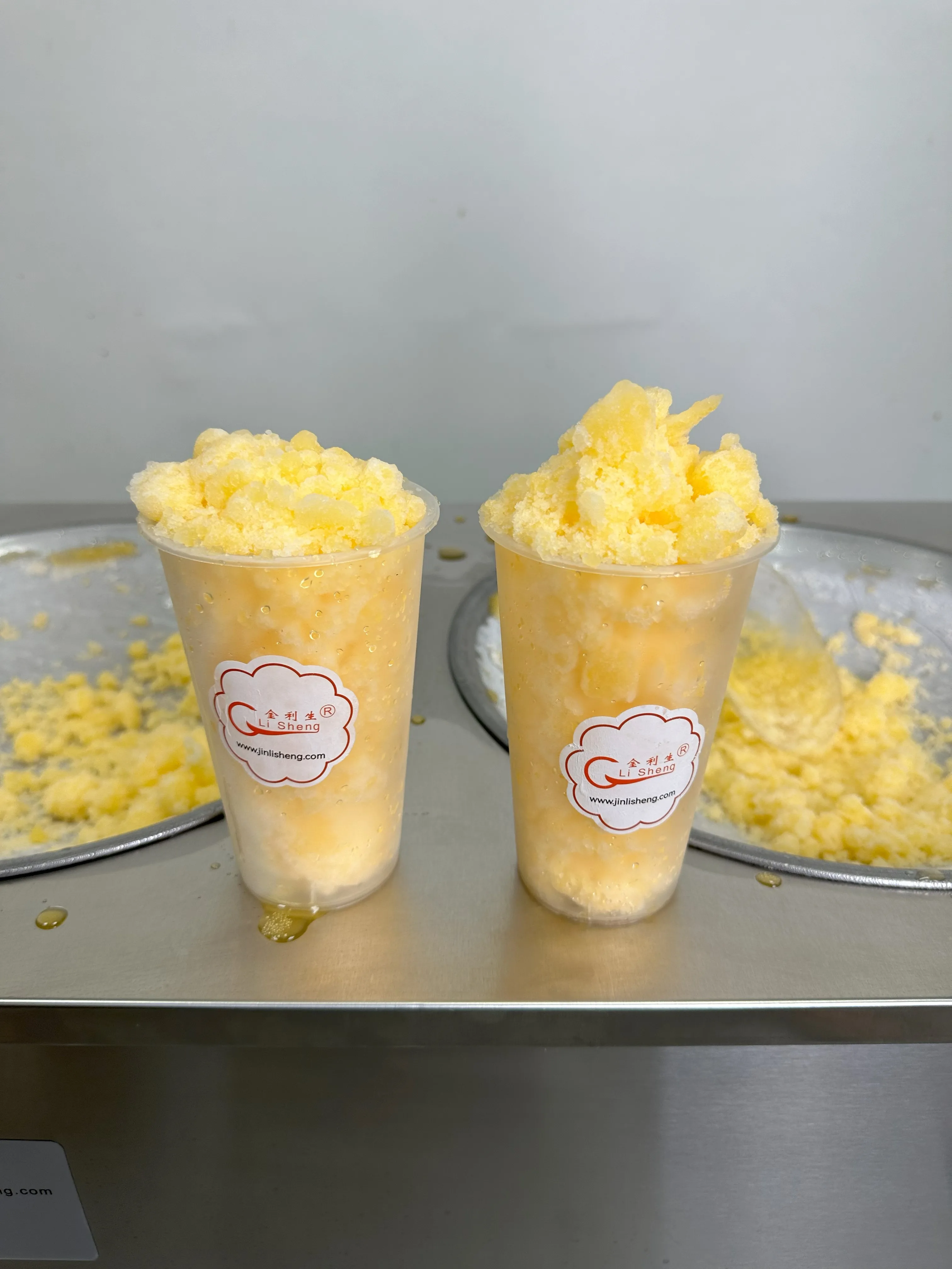 Fully Automatic Ice Frying Machine Commercial Single Pot Yogurt Fruit Juice Fried Ice Porridge Machine Stall Ice Cream Balls