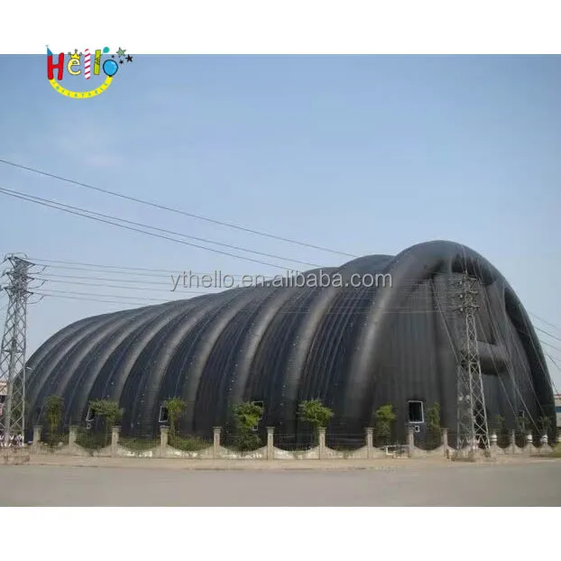 Giant Commercial Inflatable Storage Warehouse Building Tent Black huge inflatable aircraft hangar