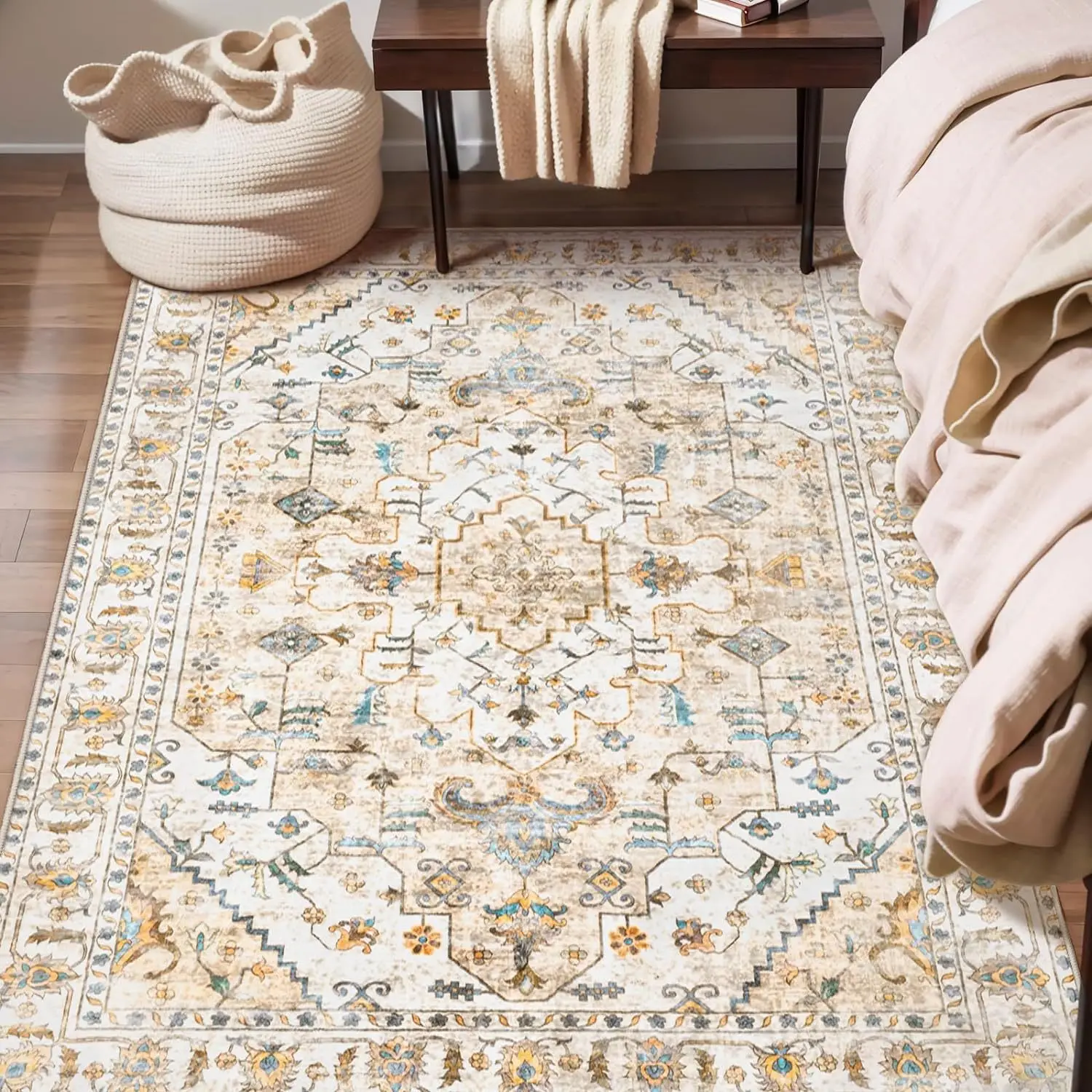 Custom Large Anti-Slip Modern Kitchen Hallway Rug Vintage Moroccan Living Room Runner Machine Washable for Home Prayer Use