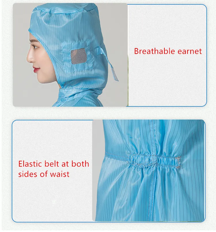 QR code following Industry Area esd clothes ESD Smock antistatic esd cleanroom suit