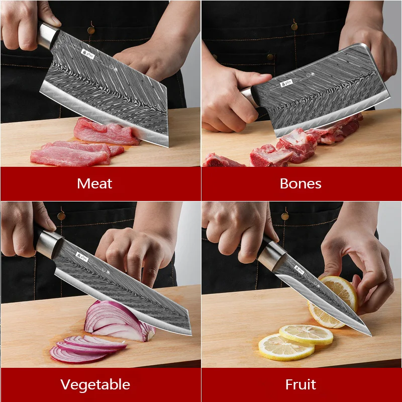 Kitchen Chef Knife Set Paring Knife Cooking Knife with 3CR13 Stainless Steel Blade and Plastic Handle