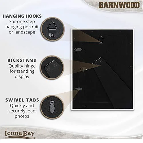 Custom Oak Picture Frame Country Rustic Style 13 x 19 Poster Wall Mount for DIY Projects