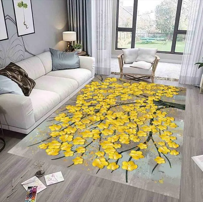 Mats and Rugs  Center Oriental Rug Hallway Carpet Premium Quality Living Room Vietnam Plaid Polyester