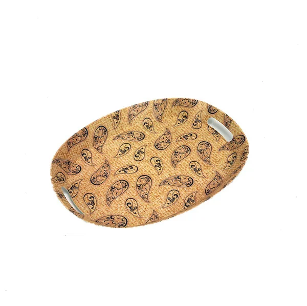 Custom Hot  factory full printed with handle charger tray ramdan trays