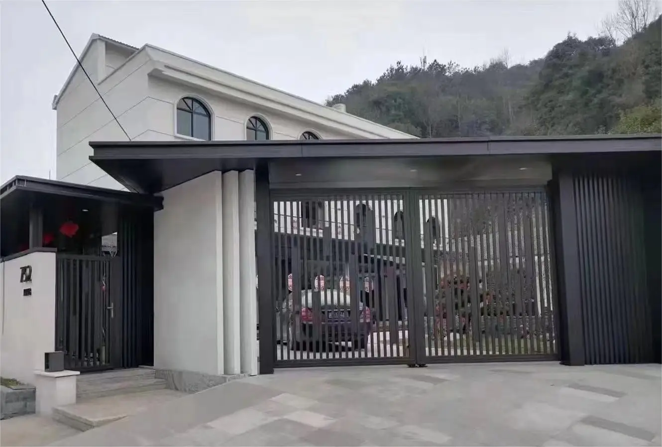 Automatic Expandable Gates Courtyard Warehouse Gate Cast Aluminum Sliding Metallic Gate