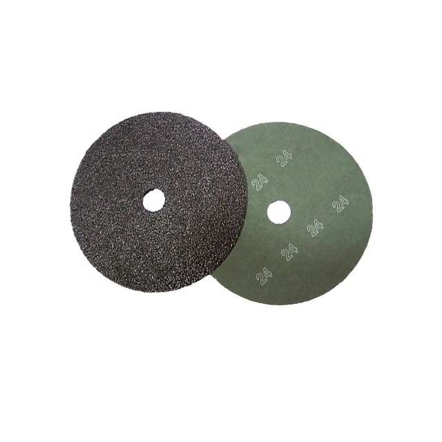 brushed abrasive disc black silicon carbide round hole sandpaper disc Fiber disc Silicon Carbide polishing wood metal