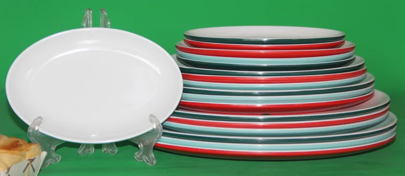 High-end goods red melamine plate melamine tableware dinner plate melamine plate