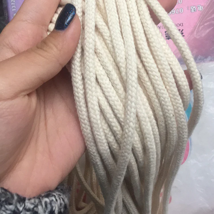 Wholesale wall decorative rope natural twisted macrame string white cotton cord