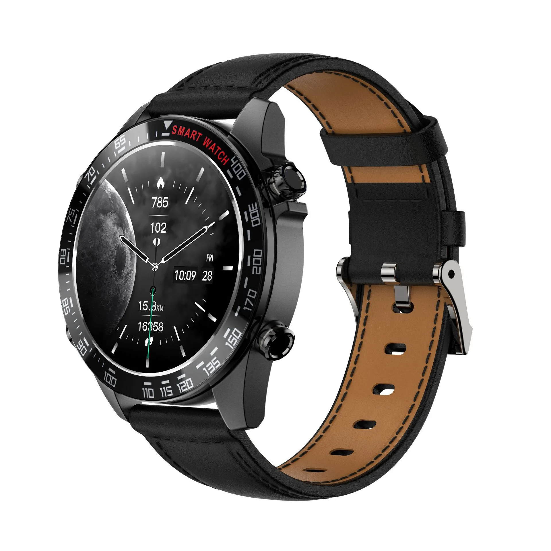 OEM Smartwatch CT11 Silicone Straps Rotatable Button 1.28 Inch Full Touch Screen Smart Watch with Sleep Tracker and Pedometer