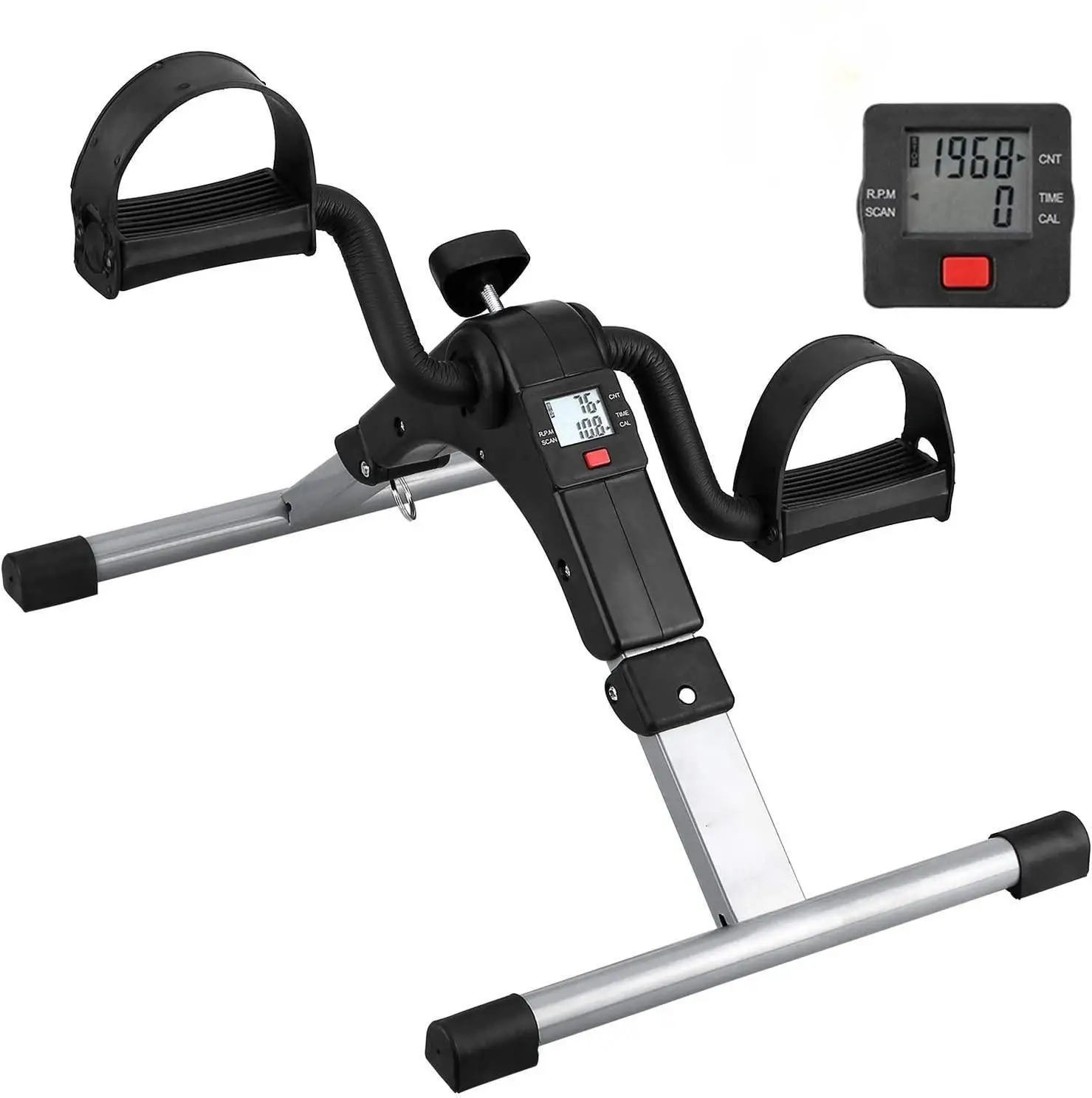 Factory Foldable folding Portable Pedal Exerciser bike  Mini under desk Pedal bike fitness Bike for elderly