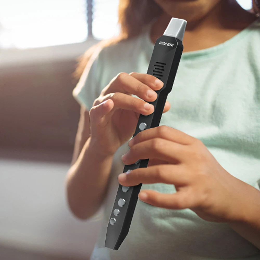 Electronic Wind Saxophone 10 Timbres Electronic Flute Built-in Battery Pocket Electronic Wind Instrument