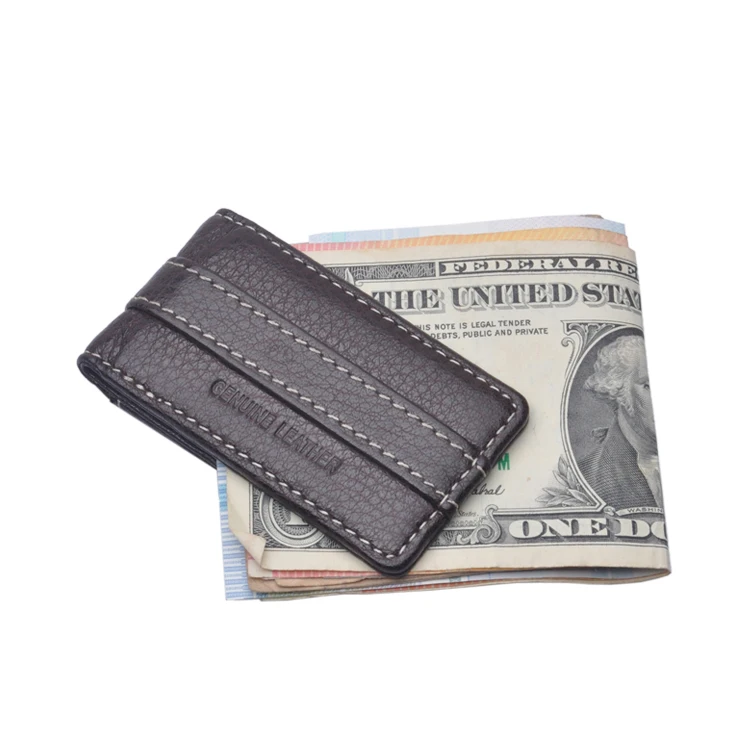 newest style fashion magnetic leather money clip