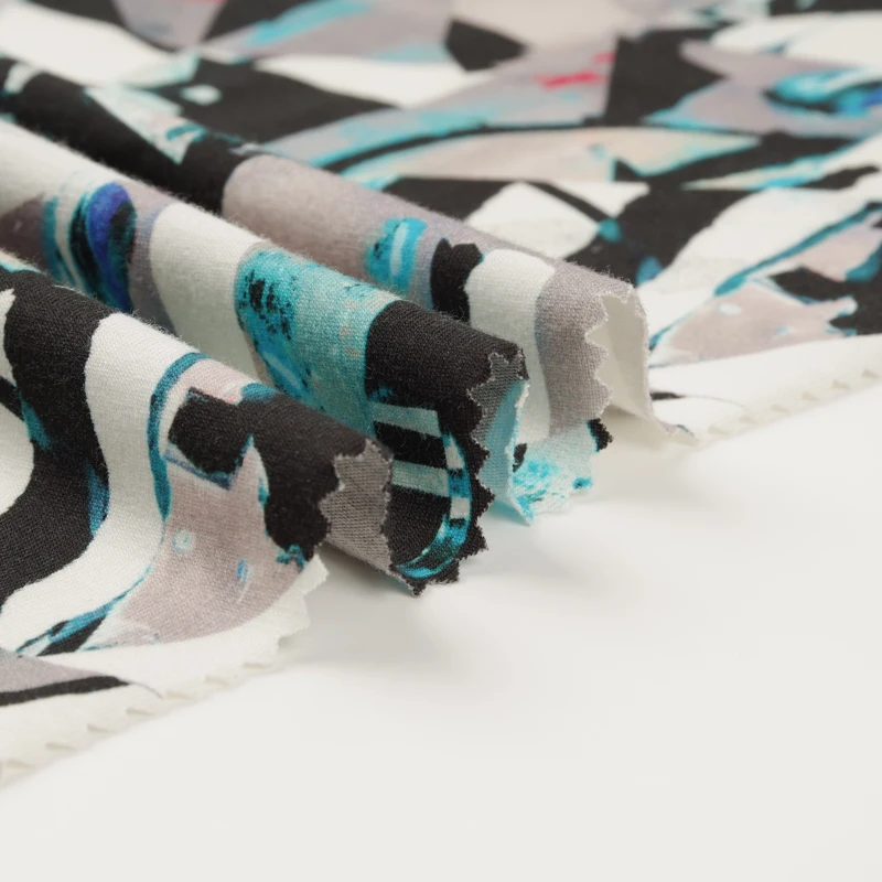 95% organic Cotton 5% Spandex digital print cotton Jersey fabric 32S Combed Organic Cotton t shirts fabric