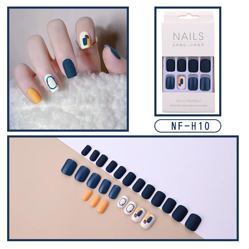 Supplier High Quality short fake nails with design Art press on nails artificial fingernails for women