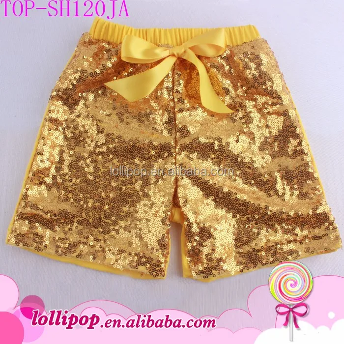 Little Fashionista Summer Sequin Short Panties Multicolor Baby Girls Shiny Shorts Boutique Sparkle Child Model Images