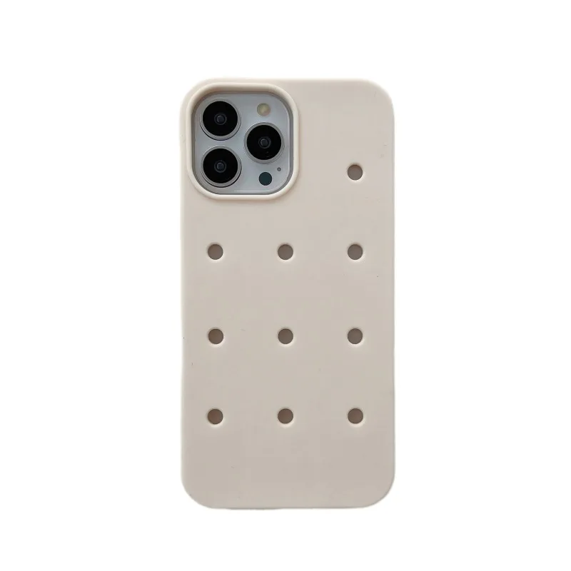 High Quality Waterproof Silicone Cell Phone Case With Holes Diy Phone Case For Iphone 11 12 13 Pro Max Hold Croc Charms