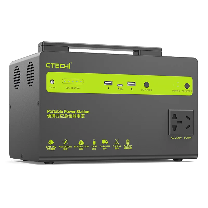 300W portable power station portable battery power supply solar generator 300W