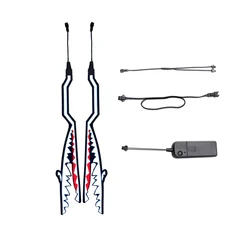 Voiture safety signal warning Shark cool shapes led helmet bar motorcycle riding motorcycle helmets led helmet light strip