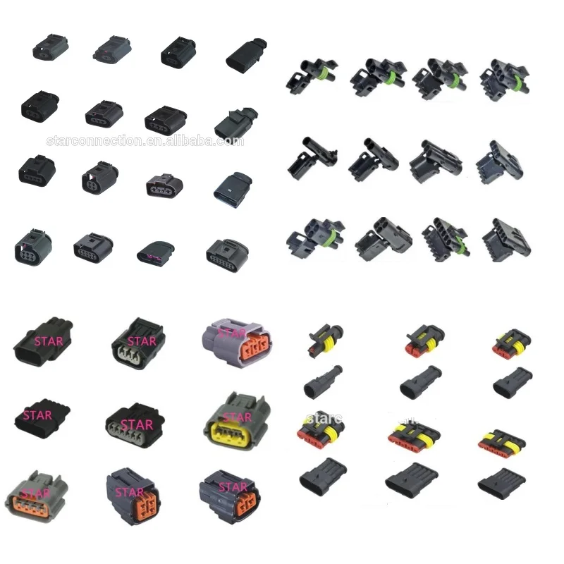 Automotive connector DT Series 2 pin to 3 4 5 6 8 12 pin Waterproof Male Female Deutsch Connector 22-16AWG