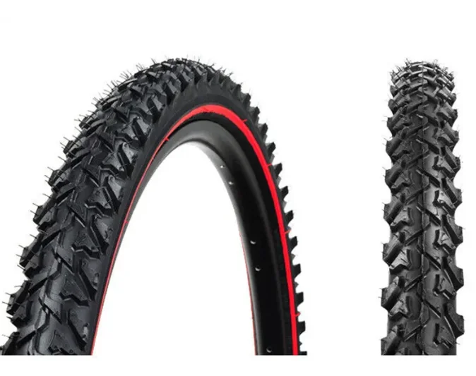 26 inch Black Bicycle Tires Adult Tubeless Tires Bicycle Tire Parts