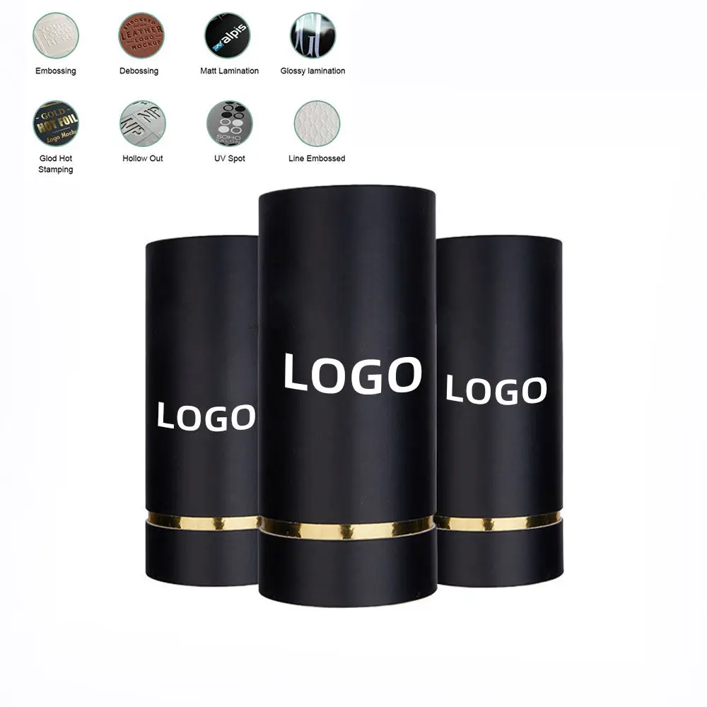 Custom Size Transparent Window Kraft Round Paper Tube Packaging Cardboard Tube Cylinder Paper Box With Clear Pvc Window