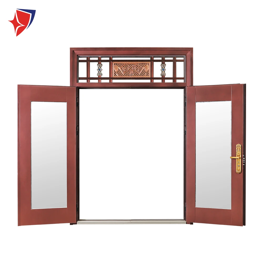 Best Quality Modern Design Steel Luxury Villa Door Main Entrance Door with Reinforced Hardware for Residential Houses