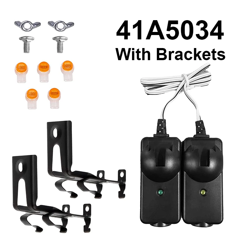 For 41A5034 Sensor Kits Garage Door Opener Safety Sensor Beam Eyes Parts Replacement with Brackets