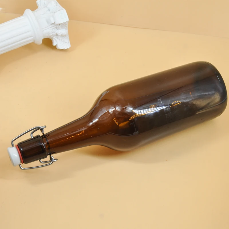 CD-259  Credible 26oz China Wholesale Manufacturing Amber and Clear Empty Glass Beer Bottle