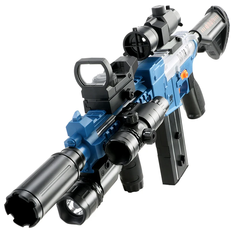  M416 полностью автоматическая игрушка винтовка мягкая пуля пневматический пистолет стрельба игра для детей с телескопами гелевые