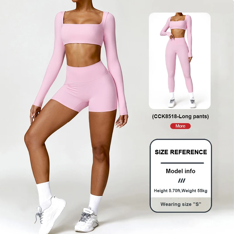 Naked Feeling Long Sleeve Yoga Sport Wear Tight High Waist Sportswear Quick Drying Gym Clothes Women Workout Fitness Yoga Set