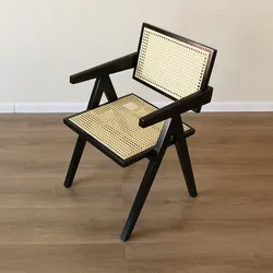 Best selling modern scandinavian dinning chairs Nordic Modern Rattan Back Office Dining Chair