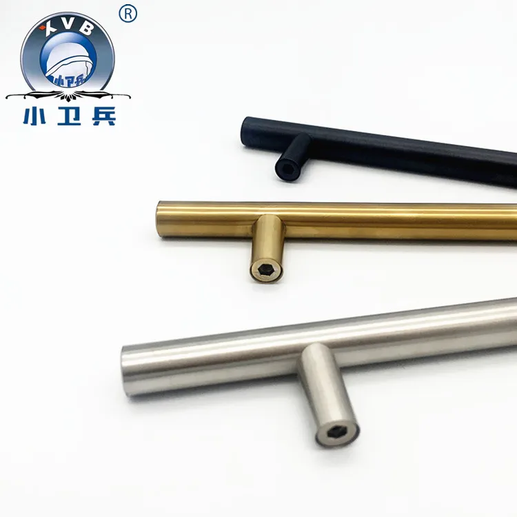 Modern furniture wardrobe cabinet T-shaped stainless steel handles