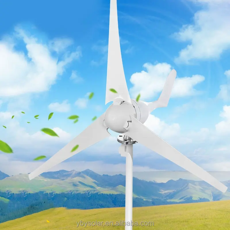 New 3kw 48v horizontal wind turbine for home use, wind generators with long blades