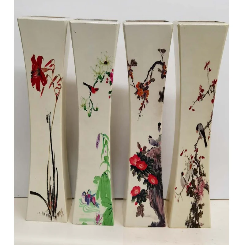 Wooden floor tall vases for centerpieces wedding