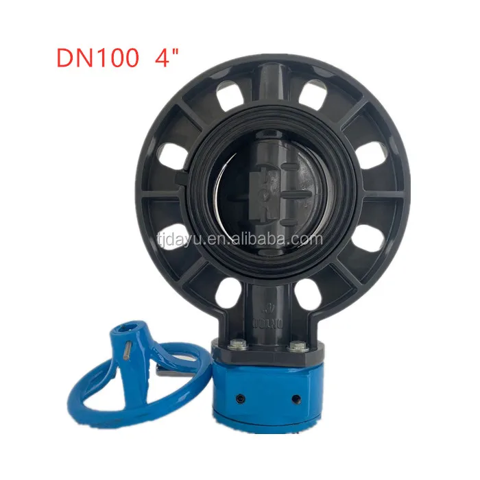 Since 2009 Durable Quality Stainless Steel Reduction Gearbox Pvc-u Clamp butterfly Valve Dn50 to Dn400
