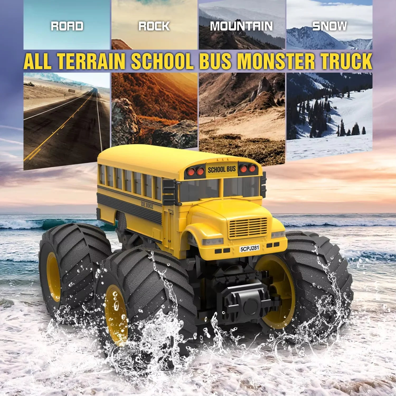 Alloy Pull Back Off-road Sliding Racing Bigfoot Car Educational Toys Truck School Bus Model Gift Decoration Gift For Boys Kids