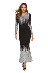 Bronzed Print Slim Long Sleeve fitness trendy clothing women dresses