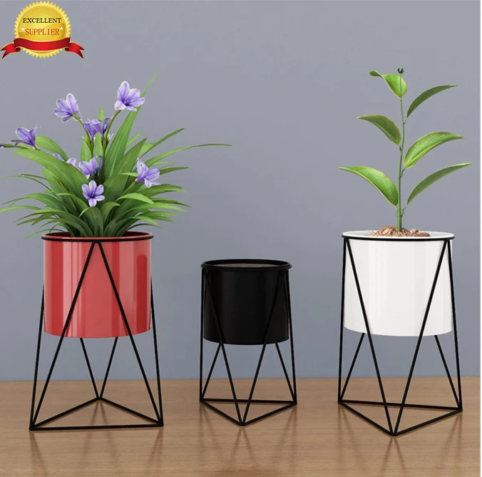 Nordic iron art balcony indoor living room light luxury INS suspended orchid green flower pot