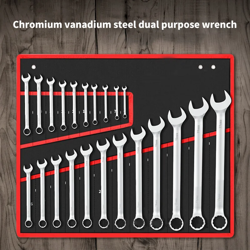 Carbon steel metric 6-32 mm 14pcs combination wrench set