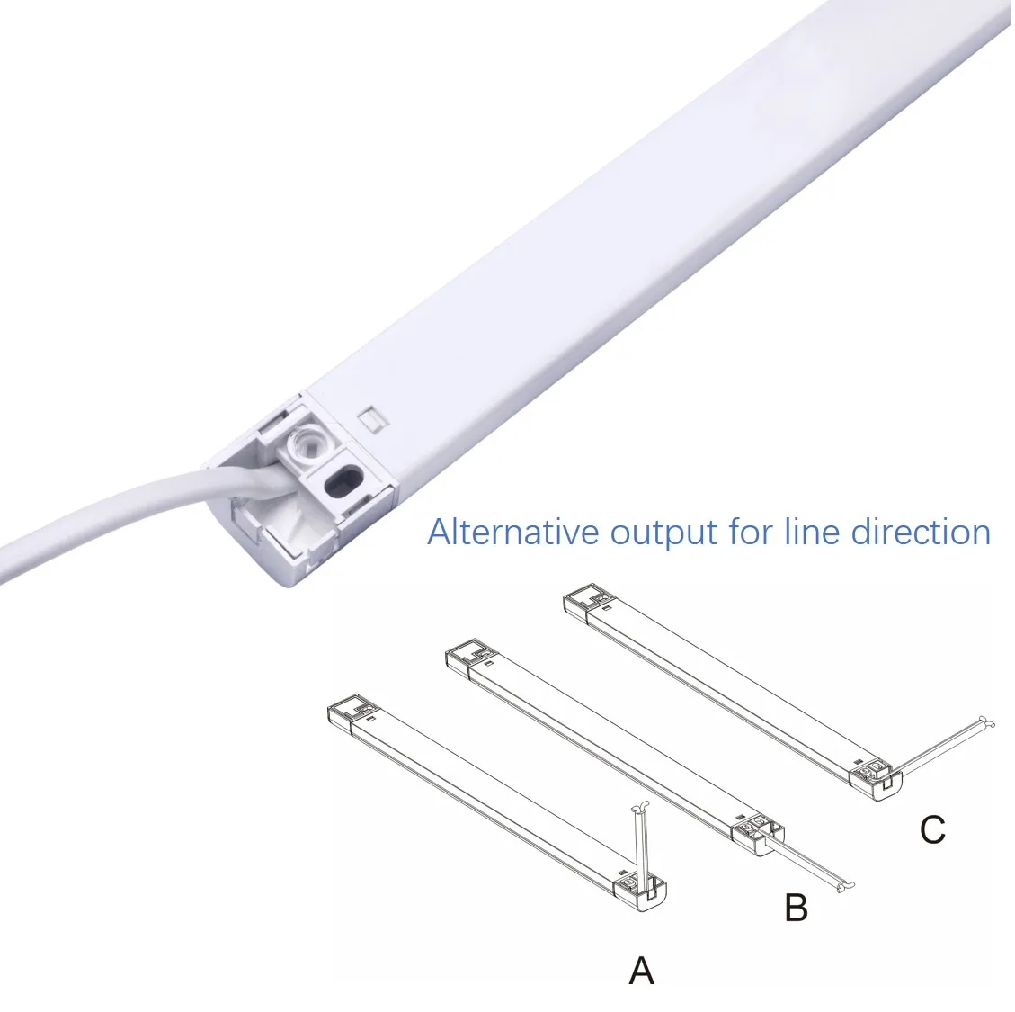 230VAC Plastic ABS body 12W led jewelry lamp electrical cabinet under light with rocker switch