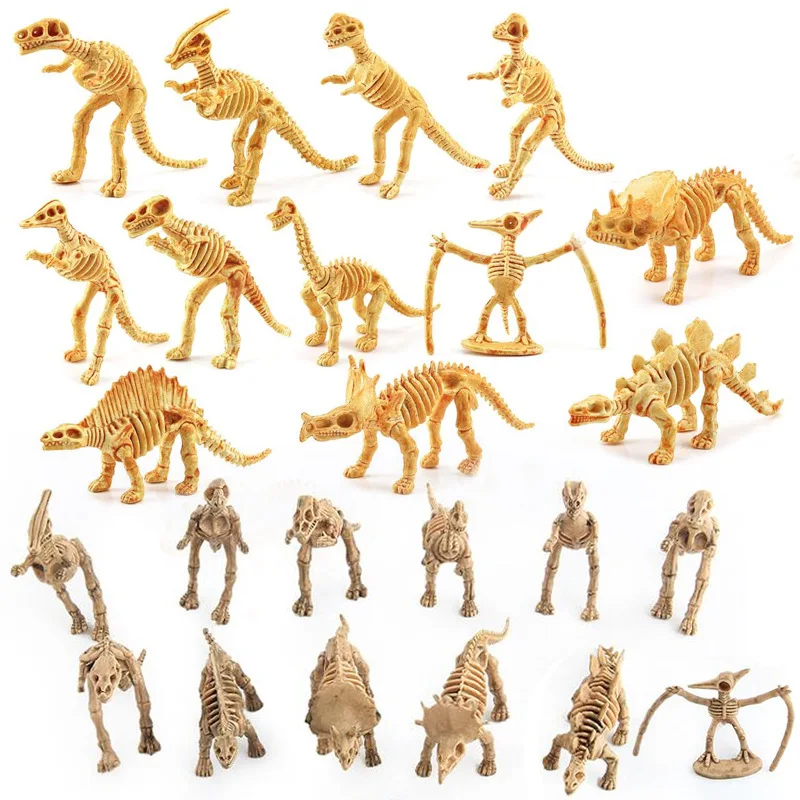 Mini Jurassic dinosaur archeological excavation Tyrannosaurus rex model toy dinosaur model toy  kit skeleton model  SS